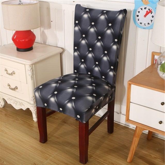 Black Spandex elastic wedding Chair Covers Anti-dirty housse de chaise office hotel chair cover seat  Chair Covers Protector Seat Case Chair Cover Seat Protector Super Fit Slipcover Stretch Removable Washable Stevvex
