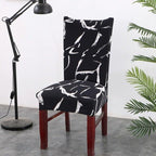 Black Spandex elastic wedding Chair Covers Anti-dirty housse de chaise office hotel chair cover seat  Chair Covers Protector Seat Case Chair Cover Seat Protector Super Fit Slipcover Stretch Removable Washable Stevvex