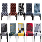 Black Spandex elastic wedding Chair Covers Anti-dirty housse de chaise office hotel chair cover seat  Chair Covers Protector Seat Case Chair Cover Seat Protector Super Fit Slipcover Stretch Removable Washable Stevvex