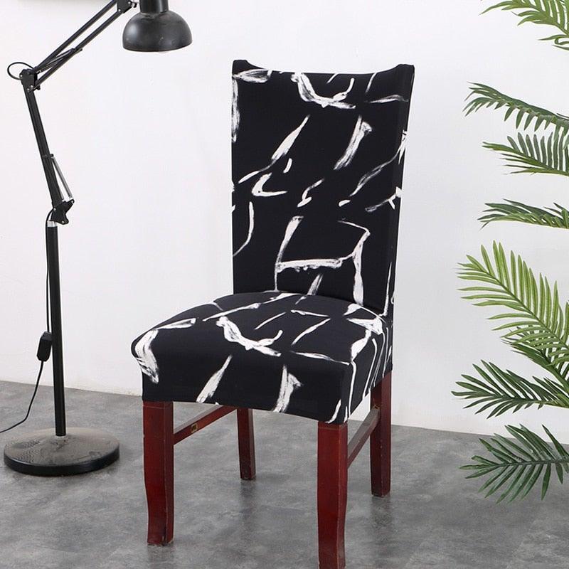 Black Spandex elastic wedding Chair Covers Anti-dirty housse de chaise office hotel chair cover seat  Chair Covers Protector Seat Case Chair Cover Seat Protector Super Fit Slipcover Stretch Removable Washable Stevvex