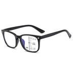 Black Square Multifocal Progressive Reading Glasses For  Men Fashion With Diopters Anti-glare Computer Reading Gaming TV Phones Transparent Glasses For Women Men Stevvex