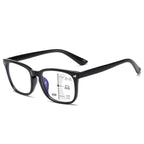 Black Square Multifocal Progressive Reading Glasses For  Men Fashion With Diopters Anti-glare Computer Reading Gaming TV Phones Transparent Glasses For Women Men Stevvex