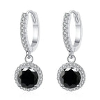 1Ct 6.5mm Blue Green Moissanite Drop Earrings For Women S925 Sterling BandsCo Straps