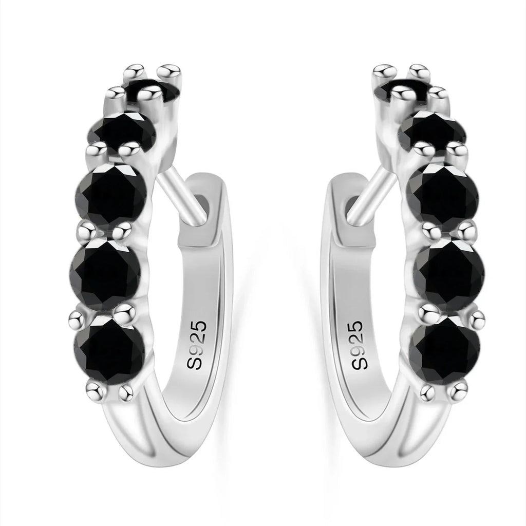 1ct D Color 3mm Moissanite Hoop Charm Earrings 925 Sterling Silver Women BandsCo Straps