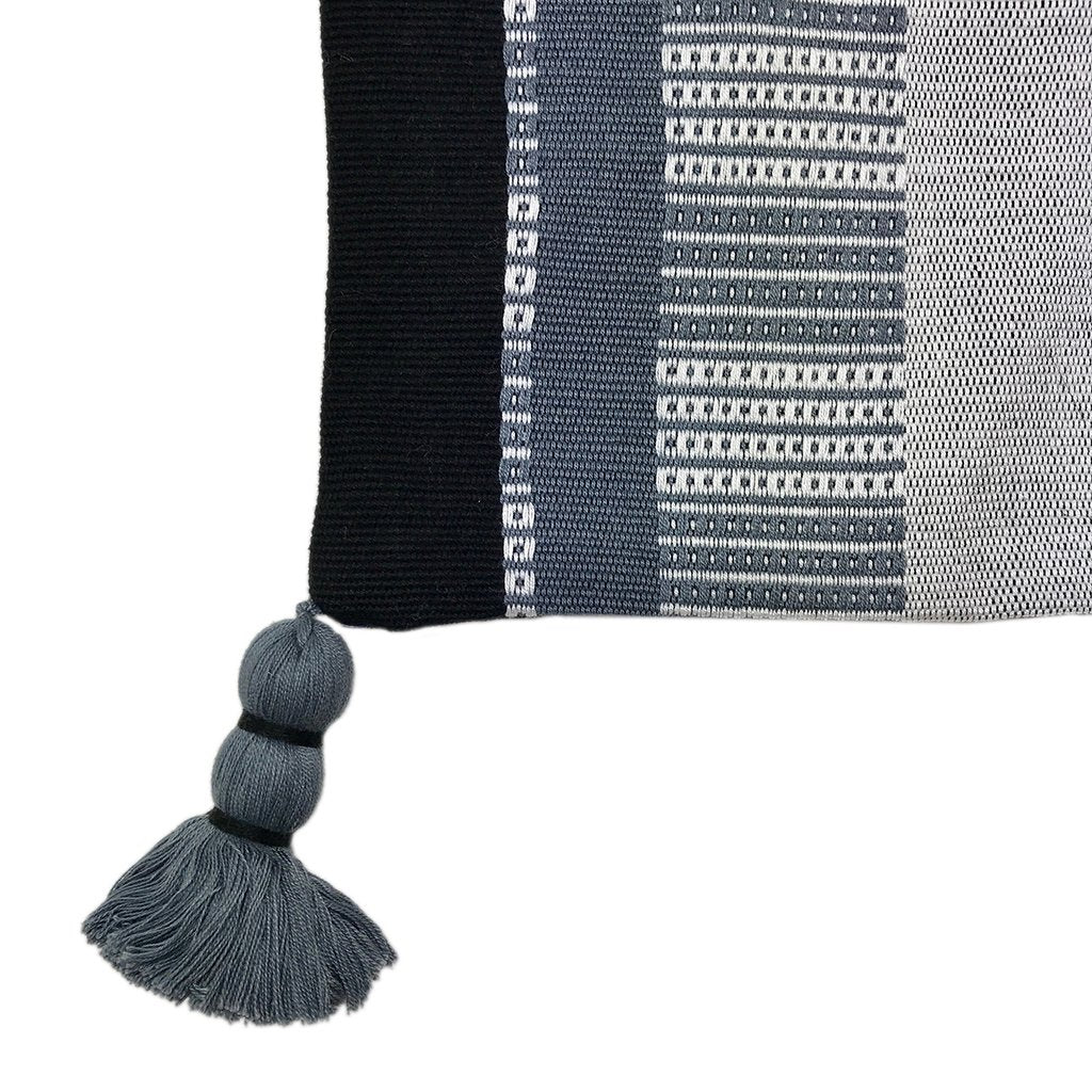 Black Striped Backstrap Clutch Handwoven Guatemalan Textile Evening Bag BandsCo Straps