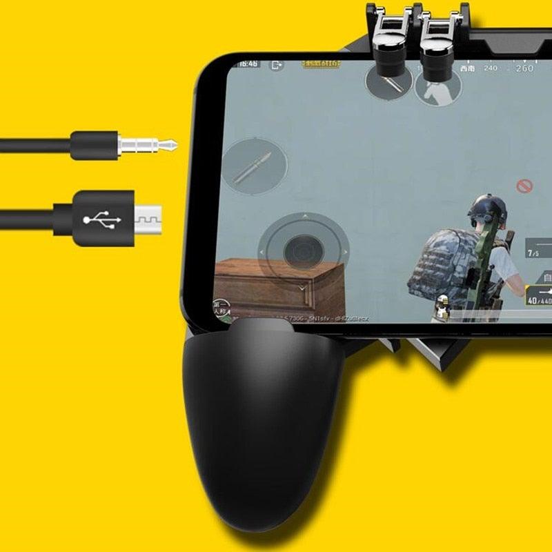 Black Sustainable Trigger Fire Shooter Joystick Metal Trigger Gamepad Compatible With Mobile Phone Accessories Stevvex