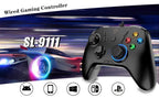 Black Sustainable Wired Joystick Game Controller With Customized Buttons Programable With PC Laptop Stevvex