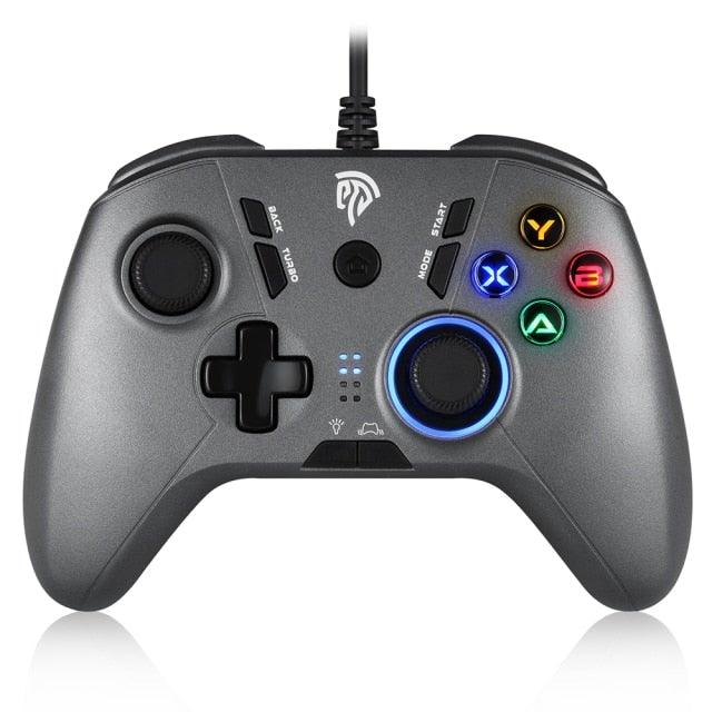 Black Sustainable Wired Joystick Game Controller With Customized Buttons Programable With PC Laptop Stevvex