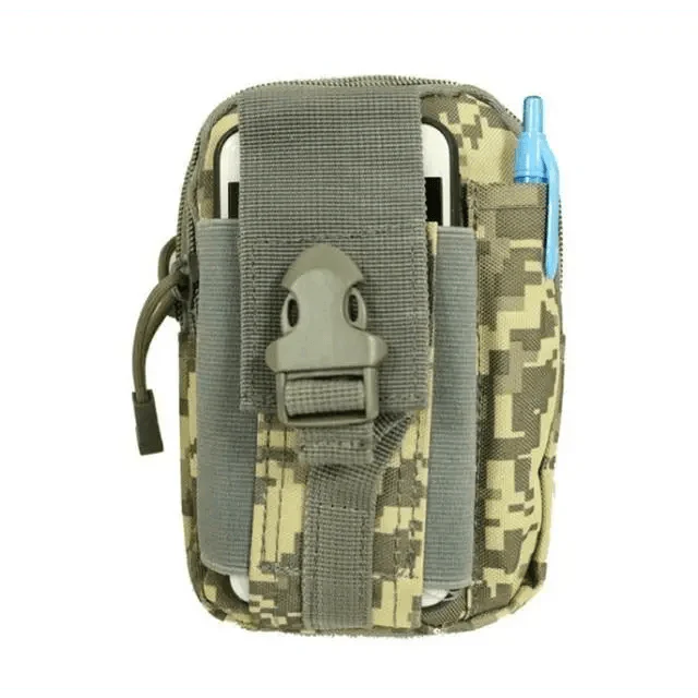 Black Tactical Pouch Belt Phone Holder Waist Bag Military Fanny Pack Classy Outdoor Travel Workout Sports Hands-Free Waist Bag For Running Outdoor Activities Stevvex