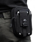 Black Tactical Pouch Belt Phone Holder Waist Bag Military Fanny Pack Classy Outdoor Travel Workout Sports Hands-Free Waist Bag For Running Outdoor Activities Stevvex