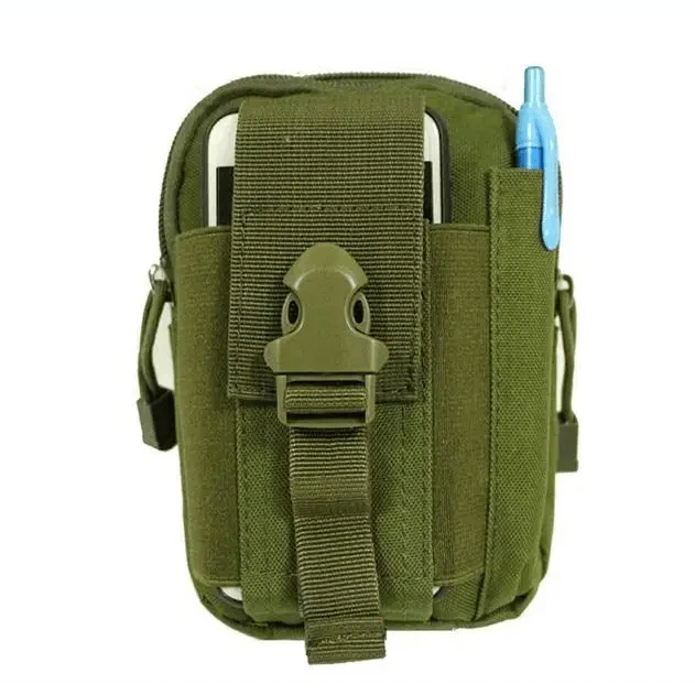 Black Tactical Pouch Belt Phone Holder Waist Bag Military Fanny Pack Classy Outdoor Travel Workout Sports Hands-Free Waist Bag For Running Outdoor Activities Stevvex