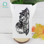 Black Temporary Waterproof Tattoo Sticker Mountains Tree Body Decoration Elegant Stylish Design