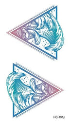 Black Temporary Waterproof Tattoo Sticker Mountains Tree Body Decoration Elegant Stylish Design