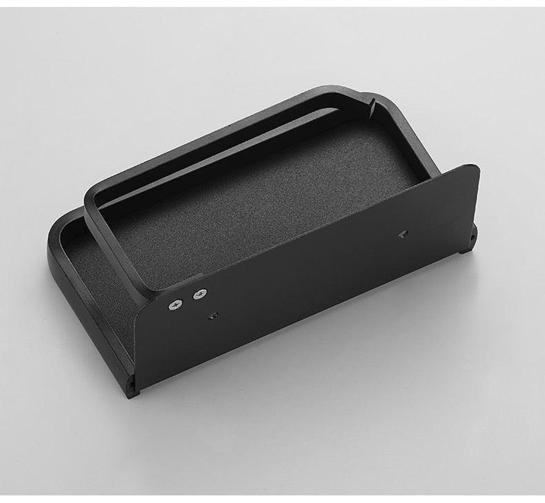 Black Toilet Paper Holder Multifunction Bathroom Storage Shelf Roll Paper Holder Toilet Paper Holder With Shelf Matte Black Toilet Paper Holder Toilet Paper Roll Holder Bathroom Adhesive Toilet Paper Holder Stevvex