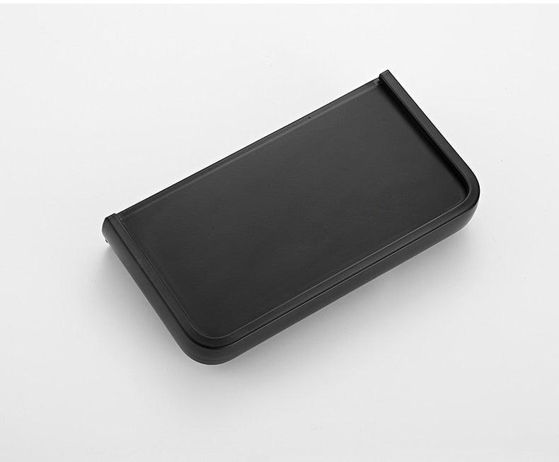Black Toilet Paper Holder Multifunction Bathroom Storage Shelf Roll Paper Holder Toilet Paper Holder With Shelf Matte Black Toilet Paper Holder Toilet Paper Roll Holder Bathroom Adhesive Toilet Paper Holder Stevvex