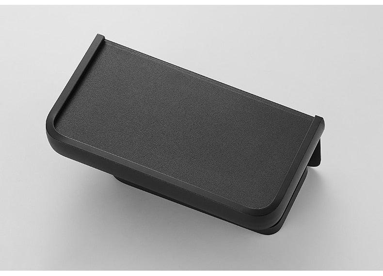 Black Toilet Paper Holder Multifunction Bathroom Storage Shelf Roll Paper Holder Toilet Paper Holder With Shelf Matte Black Toilet Paper Holder Toilet Paper Roll Holder Bathroom Adhesive Toilet Paper Holder Stevvex