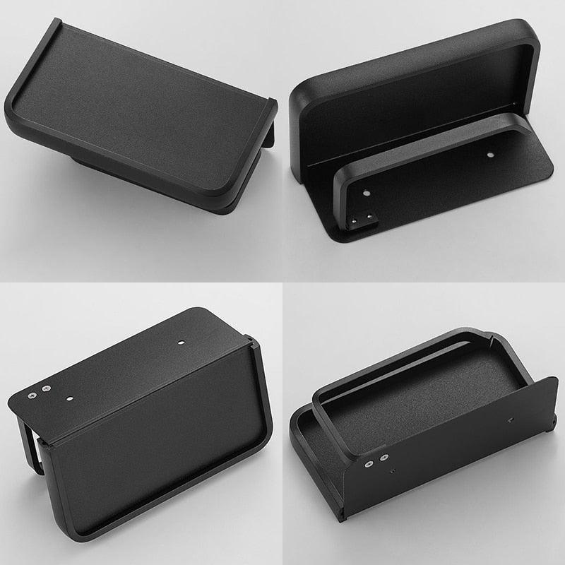 Black Toilet Paper Holder Multifunction Bathroom Storage Shelf Roll Paper Holder Toilet Paper Holder With Shelf Matte Black Toilet Paper Holder Toilet Paper Roll Holder Bathroom Adhesive Toilet Paper Holder Stevvex