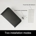 Black Toilet Paper Holder Multifunction Bathroom Storage Shelf Roll Paper Holder Toilet Paper Holder With Shelf Matte Black Toilet Paper Holder Toilet Paper Roll Holder Bathroom Adhesive Toilet Paper Holder Stevvex