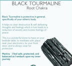 Black Tourmaline Crystal Quartz Stretch Bead Bracelet