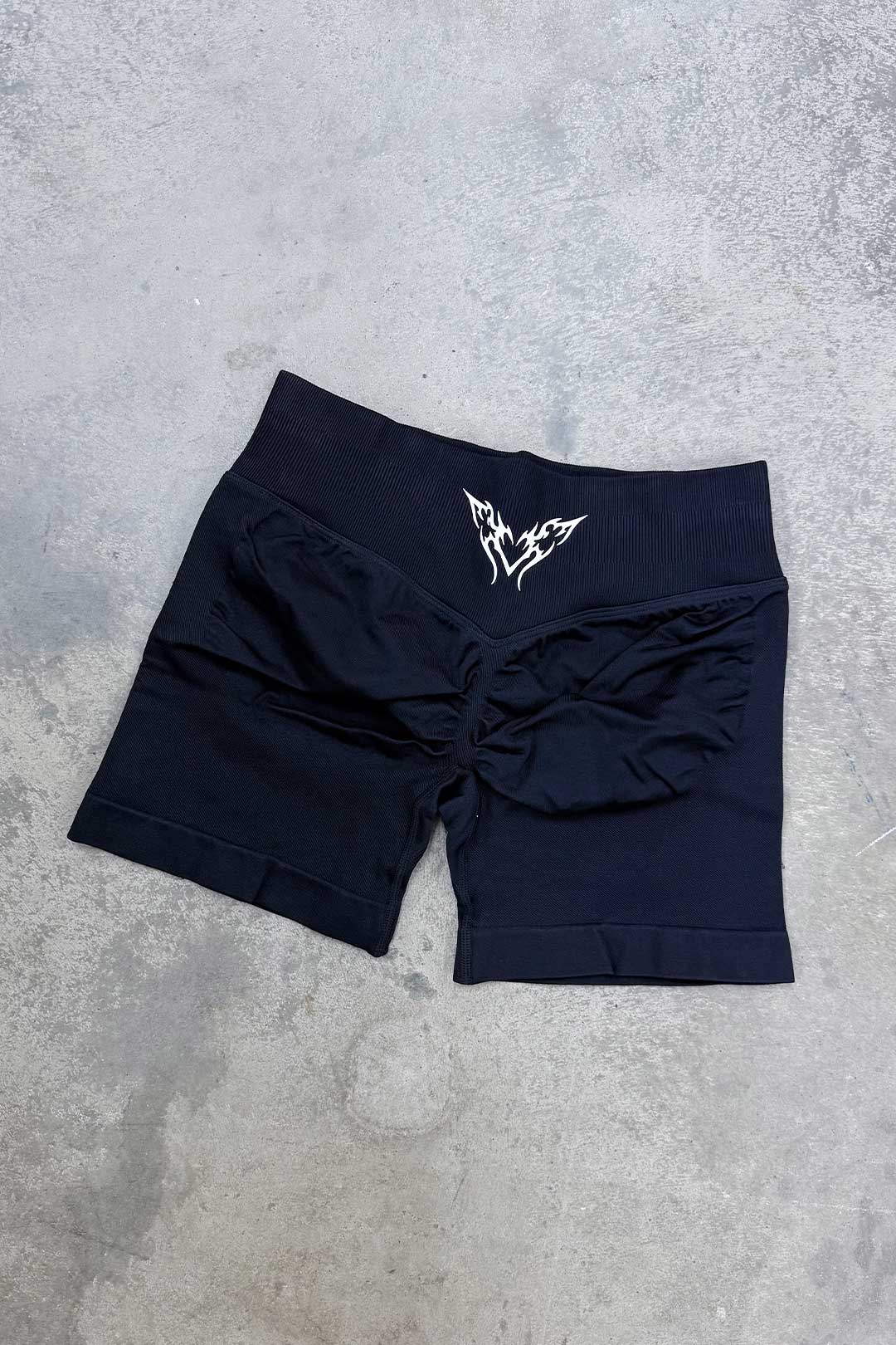 Tramp Stamp Mid Waist Gym Short Thrash Happy