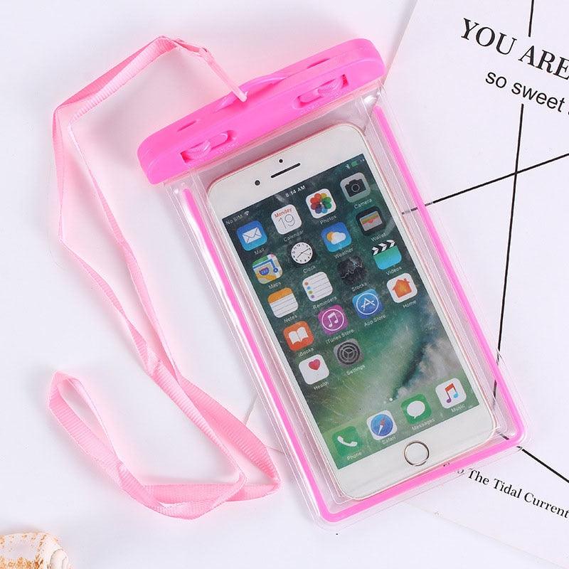 Black Universal Waterproof Phone Case Water Proof Bag Mobile Cover For iPhone 12 11 Pro Max 8 7 Waterproof Phone Bag Waterproof Phone Case With Lanyard for iPhone Case & Strap Stevvex