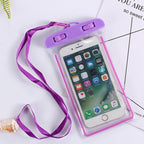 Black Universal Waterproof Phone Case Water Proof Bag Mobile Cover For iPhone 12 11 Pro Max 8 7 Waterproof Phone Bag Waterproof Phone Case With Lanyard for iPhone Case & Strap Stevvex