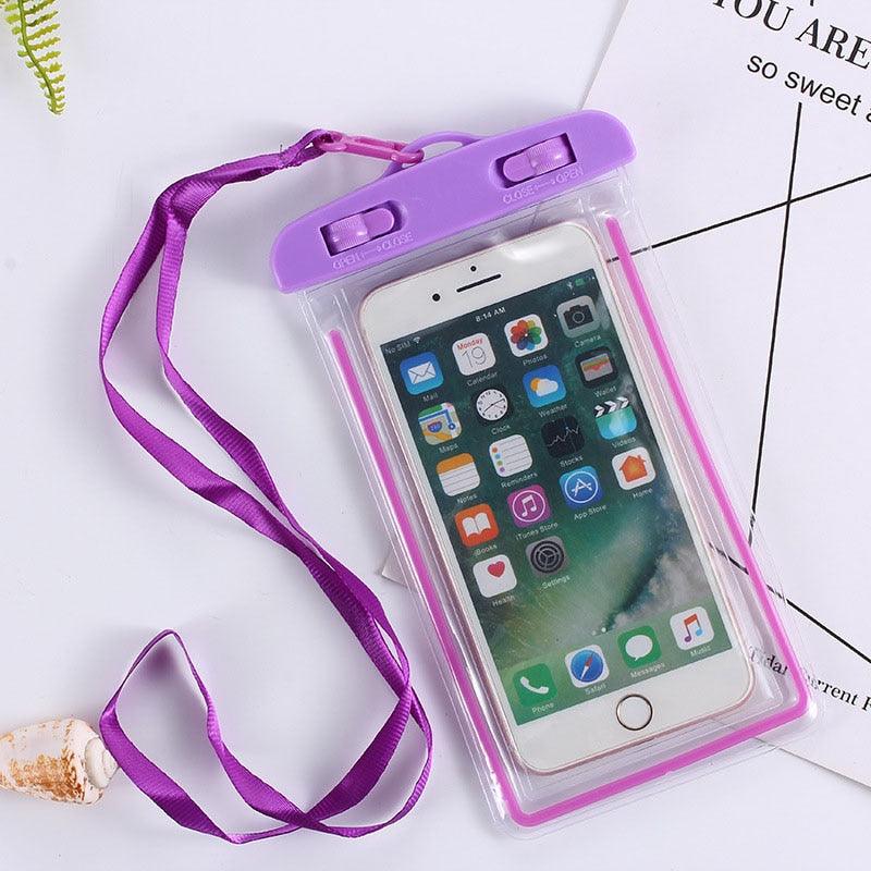 Black Universal Waterproof Phone Case Water Proof Bag Mobile Cover For iPhone 12 11 Pro Max 8 7 Waterproof Phone Bag Waterproof Phone Case With Lanyard for iPhone Case & Strap Stevvex
