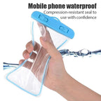 Black Universal Waterproof Phone Case Water Proof Bag Mobile Cover For iPhone 12 11 Pro Max 8 7 Waterproof Phone Bag Waterproof Phone Case With Lanyard for iPhone Case & Strap Stevvex