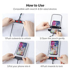 Black Waterproof Mobile Cover Pouch Mobile Case Phone Pouch for iPhone Outdoor Waterproof Phone Case Universal Bag For iPhone 13 12 11 Pro Max Waterproof Phone Pouch Case & Strap Stevvex