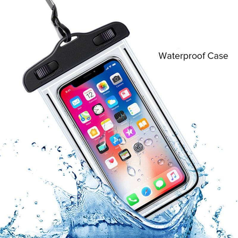 Black Waterproof Mobile Cover Pouch Mobile Case Phone Pouch for iPhone Outdoor Waterproof Phone Case Universal Bag For iPhone 13 12 11 Pro Max Waterproof Phone Pouch Case & Strap Stevvex