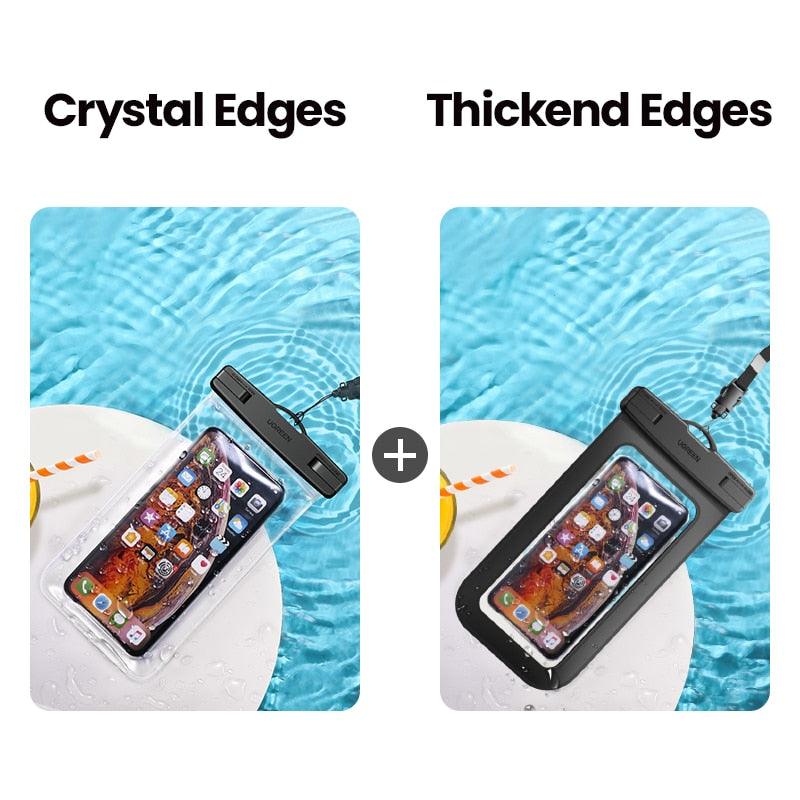 Black Waterproof Phone Case Bag For iPhone 14 13 12 Pro Max Swim Pouch For Universal Protective Phone Case Universal Waterproof Underwater Dustproof Touch Phone Case for iPhone Stevvex