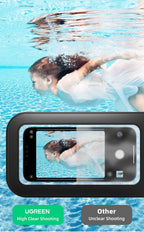 Black Waterproof Phone Case Bag For iPhone 14 13 12 Pro Max Swim Pouch For Universal Protective Phone Case Universal Waterproof Underwater Dustproof Touch Phone Case for iPhone Stevvex