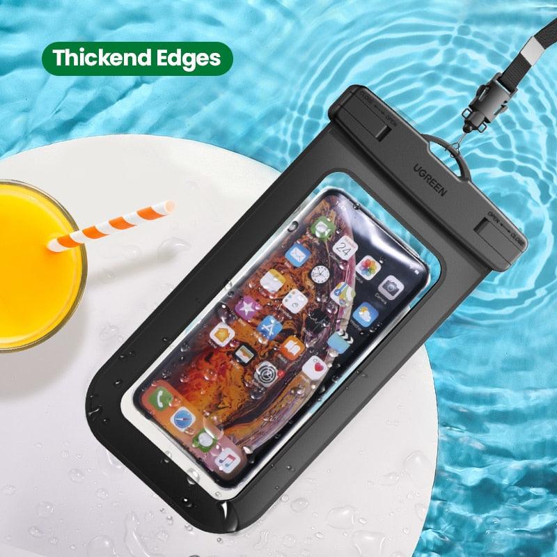 Black Waterproof Phone Case Bag For iPhone 14 13 12 Pro Max Swim Pouch For Universal Protective Phone Case Universal Waterproof Underwater Dustproof Touch Phone Case for iPhone Stevvex