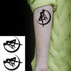 Black Waterproof Temporary Bird Tattoo Sticker Arm Leg Wrist Modern Small Tattoo For Womens And Kids Stevvex