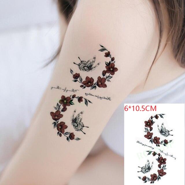 Black Waterproof Temporary Bird Tattoo Sticker Arm Leg Wrist Modern Small Tattoo For Womens And Kids Stevvex