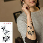 Black Waterproof Temporary Bird Tattoo Sticker Arm Leg Wrist Modern Small Tattoo For Womens And Kids Stevvex