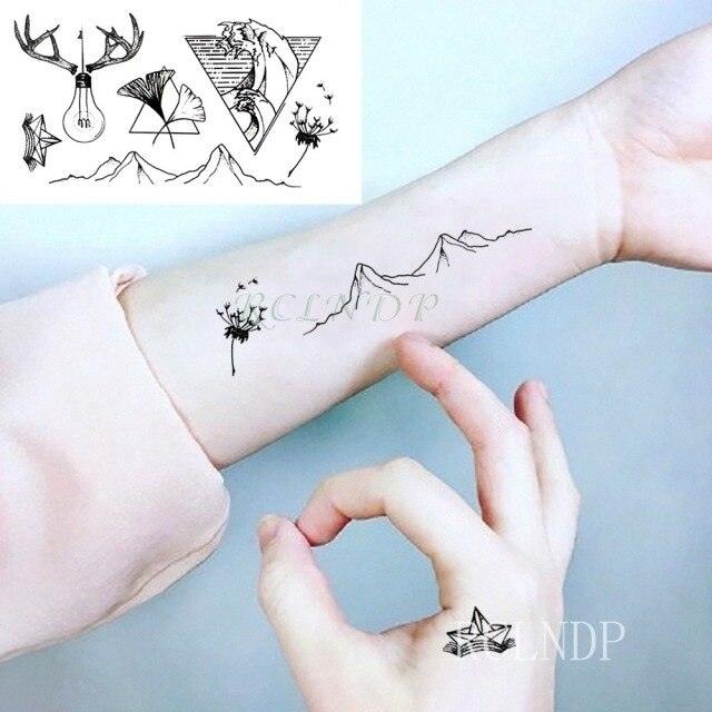 Black Waterproof Temporary Bird Tattoo Sticker Arm Leg Wrist Modern Small Tattoo For Womens And Kids Stevvex