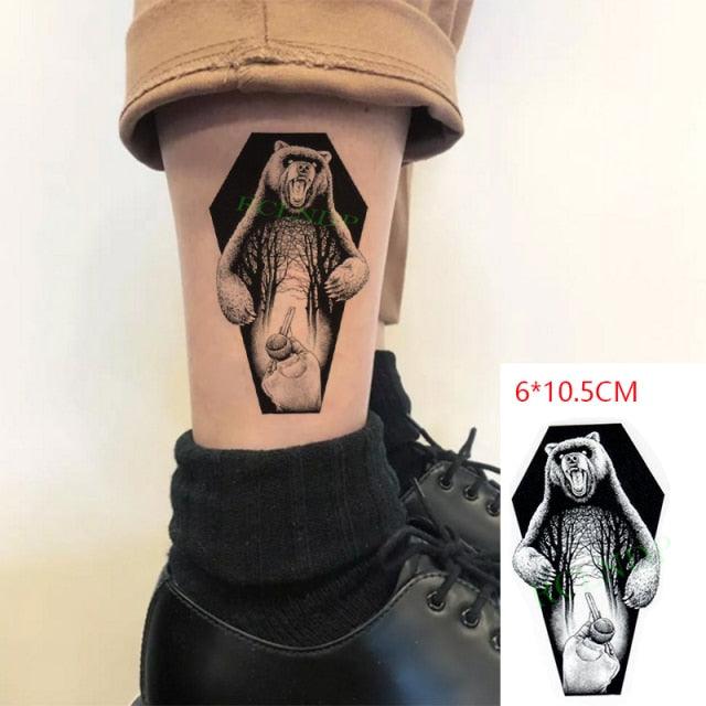 Black Waterproof Temporary Bird Tattoo Sticker Arm Leg Wrist Modern Small Tattoo For Womens And Kids Stevvex