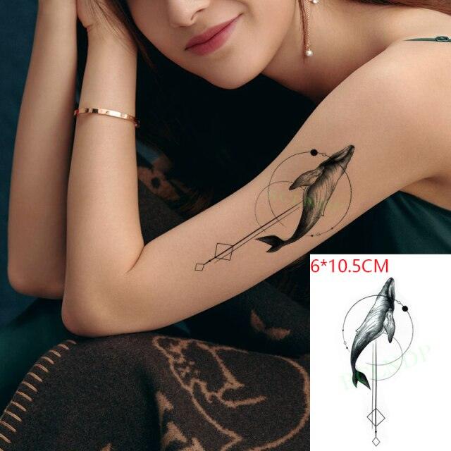 Black Waterproof Temporary Bird Tattoo Sticker Arm Leg Wrist Modern Small Tattoo For Womens And Kids Stevvex