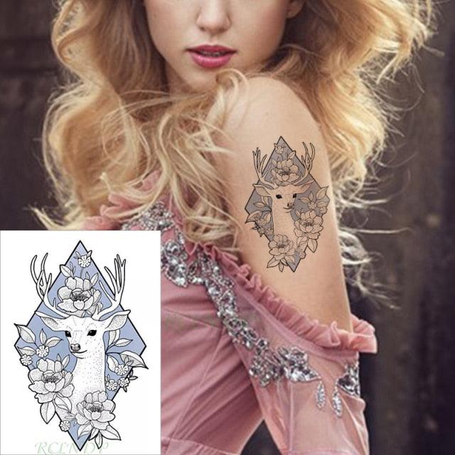 Black Waterproof Temporary Bird Tattoo Sticker Arm Leg Wrist Modern Small Tattoo For Womens And Kids Stevvex