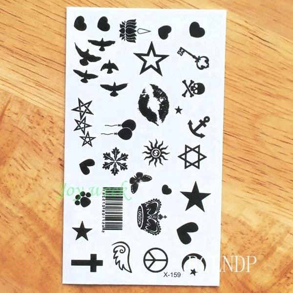 Black Waterproof Temporary Bird Tattoo Sticker Arm Leg Wrist Modern Small Tattoo For Womens And Kids Stevvex