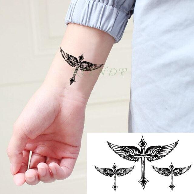 Black Waterproof Temporary Bird Tattoo Sticker Arm Leg Wrist Modern Small Tattoo For Womens And Kids Stevvex