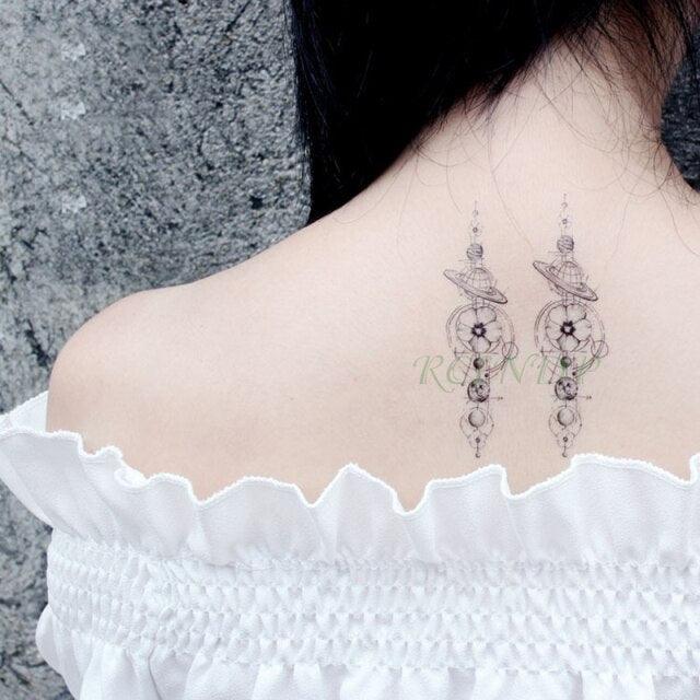 Black Waterproof Temporary Bird Tattoo Sticker Arm Leg Wrist Modern Small Tattoo For Womens And Kids Stevvex
