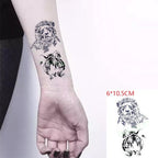 Black Waterproof Temporary Bird Tattoo Sticker Arm Leg Wrist Modern Small Tattoo For Womens And Kids Stevvex