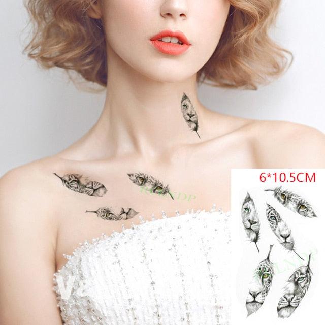 Black Waterproof Temporary Bird Tattoo Sticker Arm Leg Wrist Modern Small Tattoo For Womens And Kids Stevvex