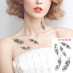 Black Waterproof Temporary Bird Tattoo Sticker Arm Leg Wrist Modern Small Tattoo For Womens And Kids Stevvex