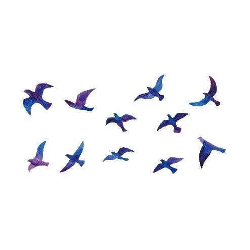 Black Waterproof Temporary Bird Tattoo Sticker Arm Leg Wrist Modern Small Tattoo For Womens And Kids Stevvex