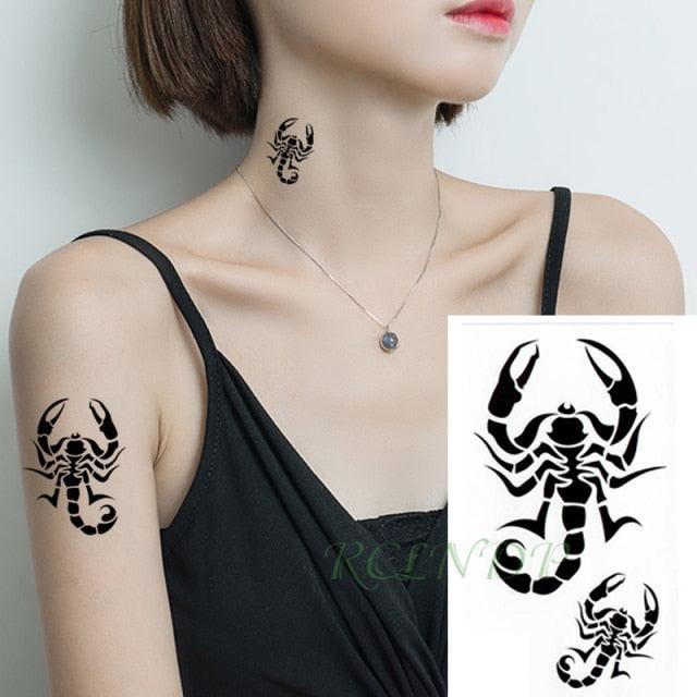 Black Waterproof Temporary Bird Tattoo Sticker Arm Leg Wrist Modern Small Tattoo For Womens And Kids Stevvex