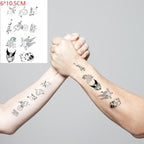 Black Waterproof Temporary Bird Tattoo Sticker Arm Leg Wrist Modern Small Tattoo For Womens And Kids Stevvex