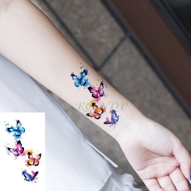 Black Waterproof Temporary Bird Tattoo Sticker Arm Leg Wrist Modern Small Tattoo For Womens And Kids Stevvex